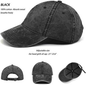 img 1 attached to Stay Cool and Stylish with Guwfuve 3Pack Unisex Adult Adjustable Baseball Caps
