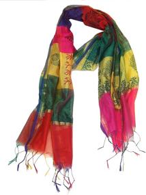 img 1 attached to Multicoloured Printed Dupatta Stole Scarf