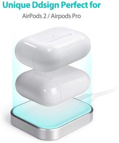 img 1 attached to 🔌 Беспроводная зарядная станция/подставка для AirPods 2/AirPods Pro: удобная зарядка для AirPods Pro (белая).