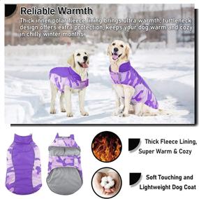 img 3 attached to 🐶 AOFITEE Winter Fleece Dog Coat Camo: Stay Warm with Reflective Reversible Pet Padded Vest!