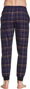 img 1 attached to CYZ Cotton Flannel Pant Blackish Plaid L: Comfy Men's Clothing for Sleep & Lounge