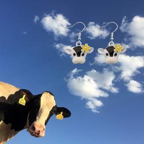 img 3 attached to 🐮 Cow Lover's Delight: MAOFAED Cow Mom Dangle Earrings - Perfect Cow Owner Gift & Cow Girl Jewelry