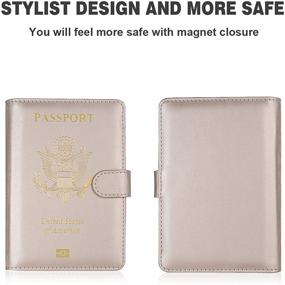 img 1 attached to 🧳 Premium Maxjoy Leather Travel Passport Holder Cover - Stylish Accessories for Passport Covers