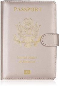 img 4 attached to 🧳 Premium Maxjoy Leather Travel Passport Holder Cover - Stylish Accessories for Passport Covers