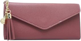 img 4 attached to 👛 Stylish Women's Leather Wallets: Perfect for Holding Cash, Cards, and More!