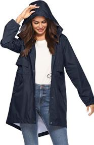 img 2 attached to Stay Dry and Stylish with Avoogue 🌧️ Womens Waterproof Raincoat: Cinched Waist, Breathable, All-Weather Protection