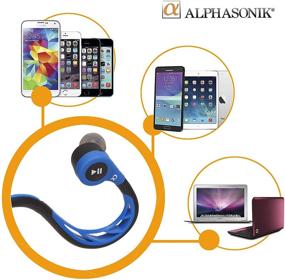 img 2 attached to 🎧 Alphasonik ASE300BT Bluetooth Headphones | V4.0 Wireless Sport Headphones | Sweatproof Running Headset with Built-in Mic | Workout Exercise IPX5 SplashProof | Ergonomically Designed for Extra Comfort