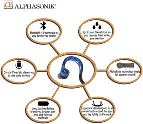 img 1 attached to 🎧 Alphasonik ASE300BT Bluetooth Headphones | V4.0 Wireless Sport Headphones | Sweatproof Running Headset with Built-in Mic | Workout Exercise IPX5 SplashProof | Ergonomically Designed for Extra Comfort