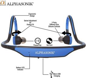 img 3 attached to 🎧 Alphasonik ASE300BT Bluetooth Headphones | V4.0 Wireless Sport Headphones | Sweatproof Running Headset with Built-in Mic | Workout Exercise IPX5 SplashProof | Ergonomically Designed for Extra Comfort
