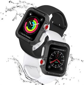 img 3 attached to Чехол Spigen Rugged Armor для Apple Watch 38 мм - предназначен для Series 3/Series 2/1/Original (2015), черный