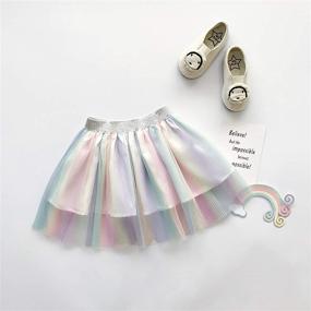 img 3 attached to 👗 Princess Birthday Girls' Clothing with Delicate Layers of Tulle