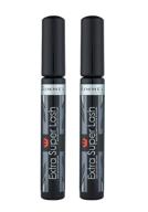 enhance your lashes with rimmel extra super lash mascara in black logo