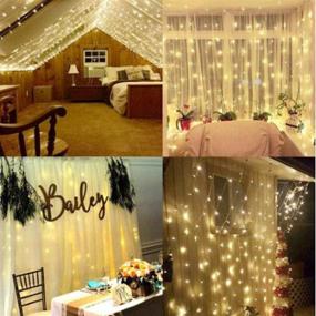 img 1 attached to 300 LED Curtain String Lights - 8 Modes Control, USB Powered, Waterproof for Christmas, Bedroom, Party, Wedding, Home, Garden Decoration (9.8ft x 9.8ft, Warm White)