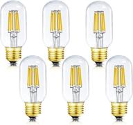 🔆 hxmls e26 6w led dimmable bulbs – equivalent to 60w edison tubular bulb, warm white 2700k, 600lm, t45 style for ceiling fan logo