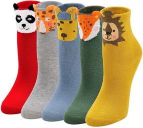 img 4 attached to Cute Animal Cartoon Cotton Ankle 🧦 Socks for Kids - Artfasion Girls & Boys