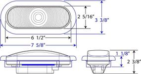 img 1 attached to 🔴 Optimized Optronics ST70RK 6&#34; Oval Stop/Turn/Tail Light, Red