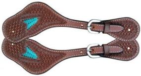 img 1 attached to Turn Two Shaped Spur Straps Turquoise