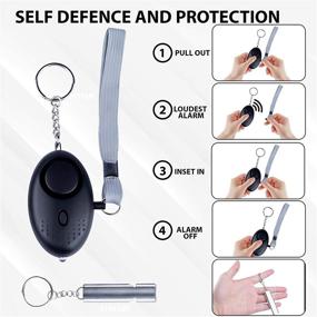 img 1 attached to 🛡️ Dorvus Women's 5-in-1 Self Defense Kit: Personal Alarm, Emergency Whistle, 2 Self Defense Keychains, & Non-Contact Tool for Enhanced Protection and Safety on Keychain.