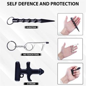 img 2 attached to 🛡️ Dorvus Women's 5-in-1 Self Defense Kit: Personal Alarm, Emergency Whistle, 2 Self Defense Keychains, & Non-Contact Tool for Enhanced Protection and Safety on Keychain.