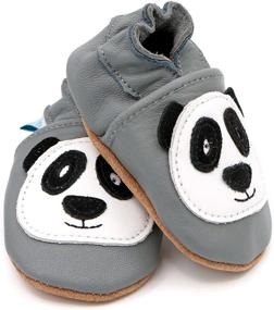 img 2 attached to 👶 Dotty Fish Baby Shoes - Soft Sole Leather Unisex Crib Shoes