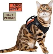 🐾 tactical large cat harness: escape-proof pet vest for walking - adjustable, with control handle & soft mesh for cats and puppies logo