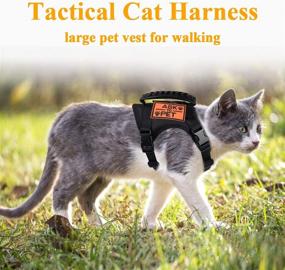 img 3 attached to 🐾 Tactical Large Cat Harness: Escape-Proof Pet Vest for Walking - Adjustable, with Control Handle & Soft Mesh for Cats and Puppies