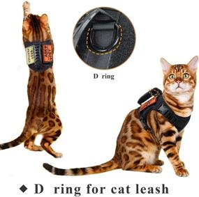 img 1 attached to 🐾 Tactical Large Cat Harness: Escape-Proof Pet Vest for Walking - Adjustable, with Control Handle & Soft Mesh for Cats and Puppies