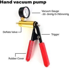 img 2 attached to 🔧 Copap 16PCS Brake Bleeder &amp; Vacuum Pump Test Tuner Tool Kit with Hand Held Vacuum Gauge for Car &amp; Truck