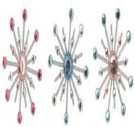 💫 блестящие заклепки sparkle burst от karen foster design, набор из 6 штук stardust логотип