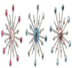img 1 attached to 💫 Блестящие заклепки Sparkle Burst от Karen Foster Design, набор из 6 штук Stardust