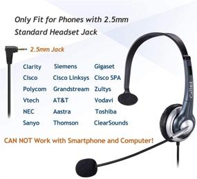 img 3 attached to 📞 Callez 2.5mm Cordless Phone Headset Mono with Noise Canceling Mic – Hands-Free Telephone Headset for DECT AT&T ML17929, Vtech, Panasonic KX-T7630, KX-T7633, Uniden, RCA, Cisco – Ideal for Call Centers, Home Office Use (C300D1)