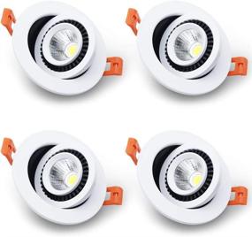 img 4 attached to 2.5 inch Dimmable LED Recessed Lighting, 110V 3W, 4000K Natural White TaI Chi Adjustable Downlight, CRI 80 with LED Driver, No Can Needed, Pack of 4