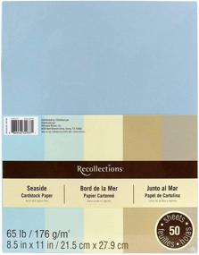 img 1 attached to 📝 Recollections Seaside Colors Cardstock Paper for Scrapbooking & Stamping