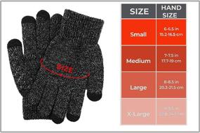 img 3 attached to Men Women Wool Warm Gloves Men's Accessories for Gloves & Mittens