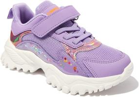 img 1 attached to 👟 ADICIEN Breathable Running Walking Sneakers Girls' Shoes: Ultimate Comfort and Style for Active Feet