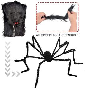 img 1 attached to Spooky Joyin 2 Pack: 5 Ft. Halloween Hairy Spider Outdoor Decorations