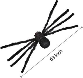 img 2 attached to Spooky Joyin 2 Pack: 5 Ft. Halloween Hairy Spider Outdoor Decorations