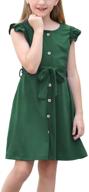 adorable gorlya ruffle vintage pockets gor1022 👗 girls' clothing: stylish & functional fashion for little ones! logo
