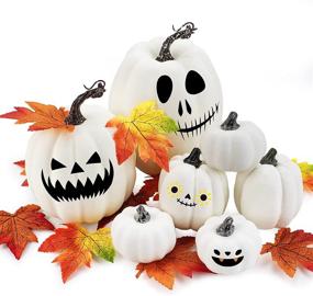 img 4 attached to Artificial Pumpkins Thanksgiving Halloween Decoration Home Decor in Artificial Plants & Flowers