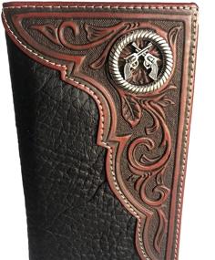 img 2 attached to Optimized Men's Leather Bi Fold Western Wallets with Checkbook Slot - Wallets, Card Cases & Money Organizers