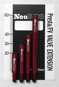 img 2 attached to 🔧 NeoPRO Presta Valve Extension Extender Kit - Pack of 2 with Valve Key and Cap - 4 Length Options: 20mm, 30mm, 40mm, 60mm