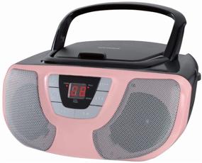 img 1 attached to Sylvania Portable Cd Player Boom Box With Am/FM Radio (Pink)