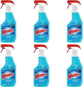 img 4 attached to 🧴 Windex Original Glass Cleaner Spray - Pack of 6, 23 fl oz Bottles, Original Blue Formula