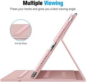 img 1 attached to 📱 Fintie iPad Pro 9.7 Inch 2016 Release Tablet Case - Corner Protection, Multi-Angle Viewing Stand, Folio Cover with Pocket, Pencil Holder, Auto Wake/Sleep, Rose Gold