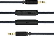 🎧 bestgot audio cable with microphone volume control - 3.5mm aux cord (4.3ft / 1.3m) for ps4 controller, headphones, tablet and more - 1-pack black logo