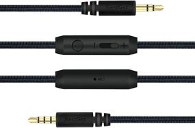 img 4 attached to 🎧 BestGot Audio Cable with Microphone Volume Control - 3.5mm Aux Cord (4.3ft / 1.3m) for PS4 Controller, Headphones, Tablet and More - 1-Pack Black