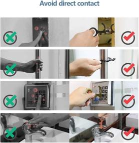 img 2 attached to 🔑 Convenient & Sturdy Large Hook Door Opener Keychain: A Handy Accessory for Contactless Handling