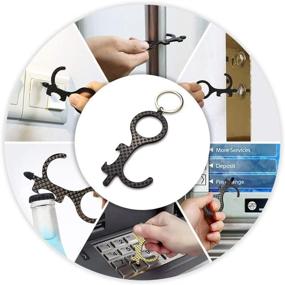 img 3 attached to 🔑 Convenient & Sturdy Large Hook Door Opener Keychain: A Handy Accessory for Contactless Handling