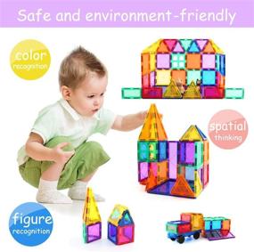 img 2 attached to 🧩 Enhanced SEO: Children Hub Magnetic Tiles Set with 120 Pieces