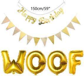 img 1 attached to 🐾 Kalimdor Dog Birthday Party Supplies: Paw Print Balloons, Cat Birthday Hat, Woof Letters, and More!